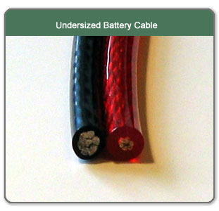 Undersized Battery Cable